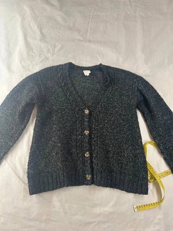 Sweat pull cardigan en laine et acrylique noir gris karl marc john